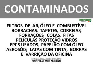 Identificação CONAMA 275 para resíduos contaminados!